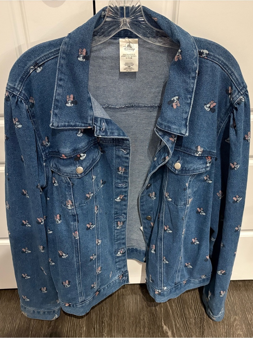 Disney Denim Jacket with Mini Minnie Print - Blue and Pink